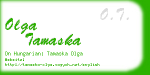 olga tamaska business card